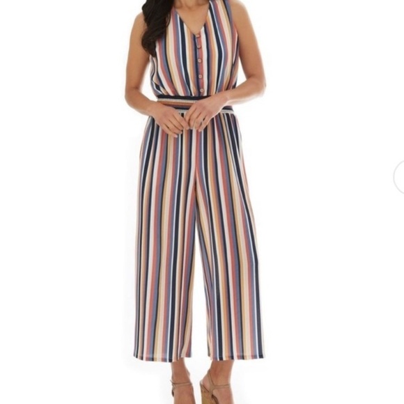 Apt 9 striped jumpsuit - Picture 1 of 2